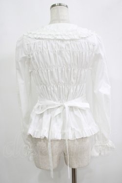 画像3: metamorphose / 丸襟シャーリング長袖ブラウス サイズ1 オフ H-25-09-13-045-ME-BL-NS-ZH