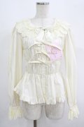 metamorphose / 綿レースシャーリング長袖ブラウス(丸襟) サイズ1 生成り H-25-09-13-046-ME-BL-NS-ZH