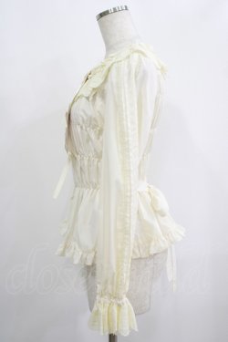 画像2: metamorphose / 綿レースシャーリング長袖ブラウス(丸襟) サイズ1 生成り H-25-09-13-046-ME-BL-NS-ZH