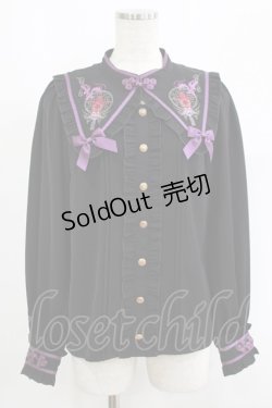 画像1: Amavel / 宮燈街の飴売り子チャイナブラウス Free ブラック H-25-09-13-047-CA-BL-NS-ZH