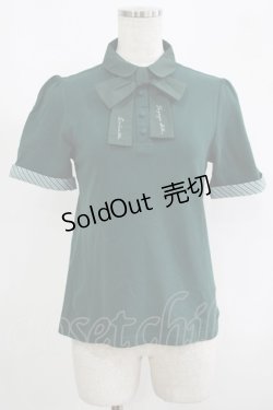 画像1: Fi.n.t / ロゴ刺繍タイポロシャツ Free GREEN H-25-09-13-050-CA-BL-NS-ZH