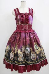 metamorphose / Clock Forest Night フリルジャンパースカート サイズ1 ダリアパープル H-25-09-13-006-ME-OP-NS-ZH