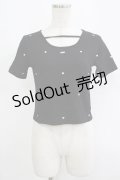 An MILLE / ハート刺繍トップス Free ブラック H-25-09-13-051-EL-TO-NS-ZH
