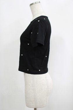 画像2: An MILLE / ハート刺繍トップス Free ブラック H-25-09-13-051-EL-TO-NS-ZH