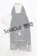 BABY,THE STARS SHINE BRIGHT / うさぎワッペン付きマフラー  ブラック H-25-09-13-055-BA-ZA-NS-ZH