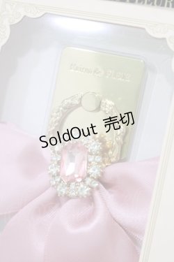 画像2: Maison de FLEUR / ビジューリボンスマホリング  ピンク H-25-09-13-058-LO-ZA-NS-ZH