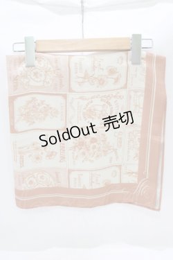 画像1: Fi.n.t / フラワーシードパッケージ柄スカーフ  L/ORANGE H-25-09-13-062-CA-ZA-NS-ZH