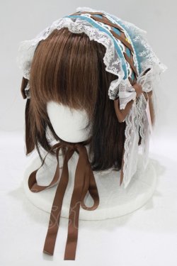 画像1: metamorphose / Dreamy Little Farmバブーシュカヘッドドレス  グリーン H-25-09-13-063-ME-AC-NS-ZH