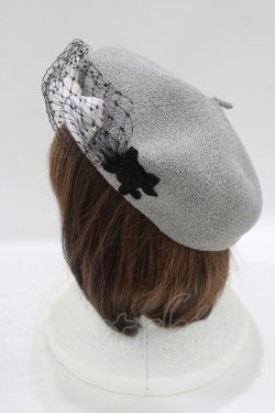 画像2: Enchantlic Enchantilly / 麗らかなリボンチュールサマーベレー帽  グレー H-25-09-13-069-LO-AC-NS-ZH