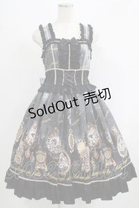 metamorphose / Clock Forest Night フリルジャンパースカート サイズ1 グレイッシュナイト H-25-09-13-007-ME-OP-NS-ZH