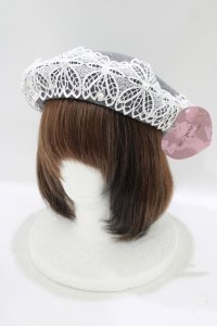 m petit by misako / TT*AMレースBベレー  グレー H-25-09-13-072-LO-AC-NS-ZH