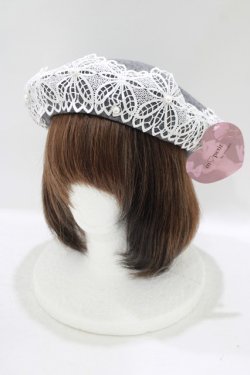 画像1: m petit by misako / TT*AMレースBベレー  グレー H-25-09-13-072-LO-AC-NS-ZH
