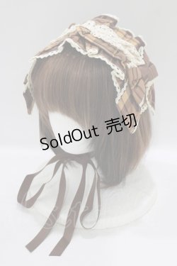 画像1: axes femme kawaii / タータンチェックヘッドドレス  イエロー H-25-09-13-075-AX-AC-NS-ZH