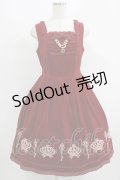 BABY,THE STARS SHINE BRIGHT / ロイヤルクラウンフロッキープリントジャンパースカート Free ボルドー H-25-09-13-009-BA-OP-NS-ZH