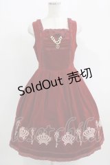 BABY,THE STARS SHINE BRIGHT / ロイヤルクラウンフロッキープリントジャンパースカート Free ボルドー H-25-09-13-009-BA-OP-NS-ZH