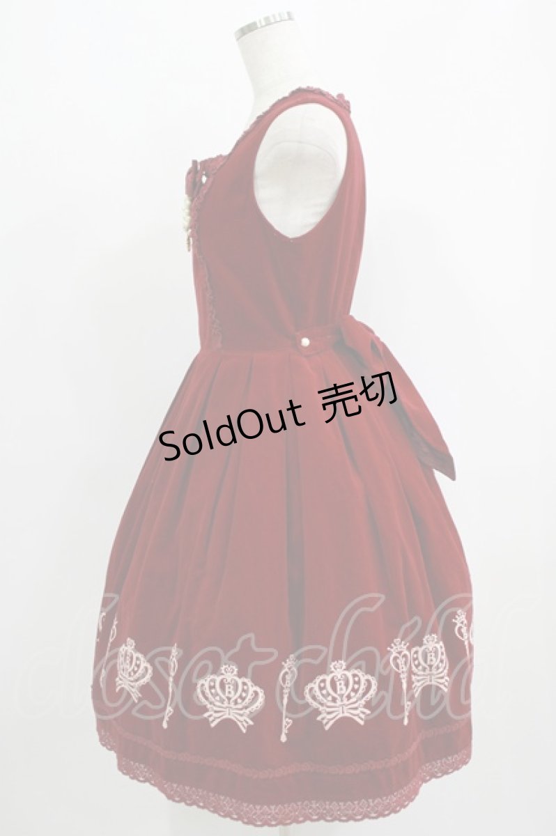 画像2: BABY,THE STARS SHINE BRIGHT / ロイヤルクラウンフロッキープリントジャンパースカート Free ボルドー H-25-09-13-009-BA-OP-NS-ZH (2)