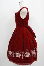 画像2: BABY,THE STARS SHINE BRIGHT / ロイヤルクラウンフロッキープリントジャンパースカート Free ボルドー H-25-09-13-009-BA-OP-NS-ZH (2)