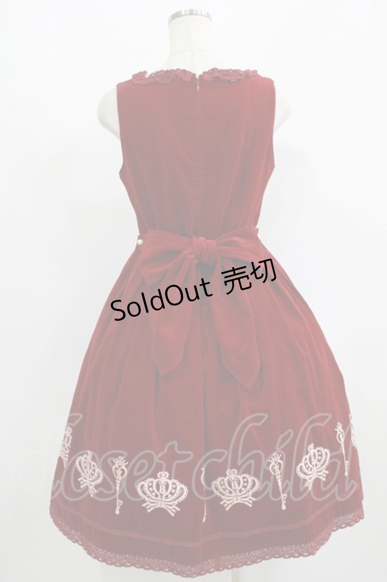 画像3: BABY,THE STARS SHINE BRIGHT / ロイヤルクラウンフロッキープリントジャンパースカート Free ボルドー H-25-09-13-009-BA-OP-NS-ZH (3)