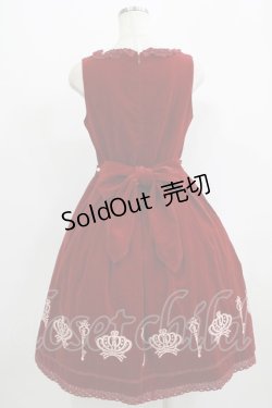 画像3: BABY,THE STARS SHINE BRIGHT / ロイヤルクラウンフロッキープリントジャンパースカート Free ボルドー H-25-09-13-009-BA-OP-NS-ZH