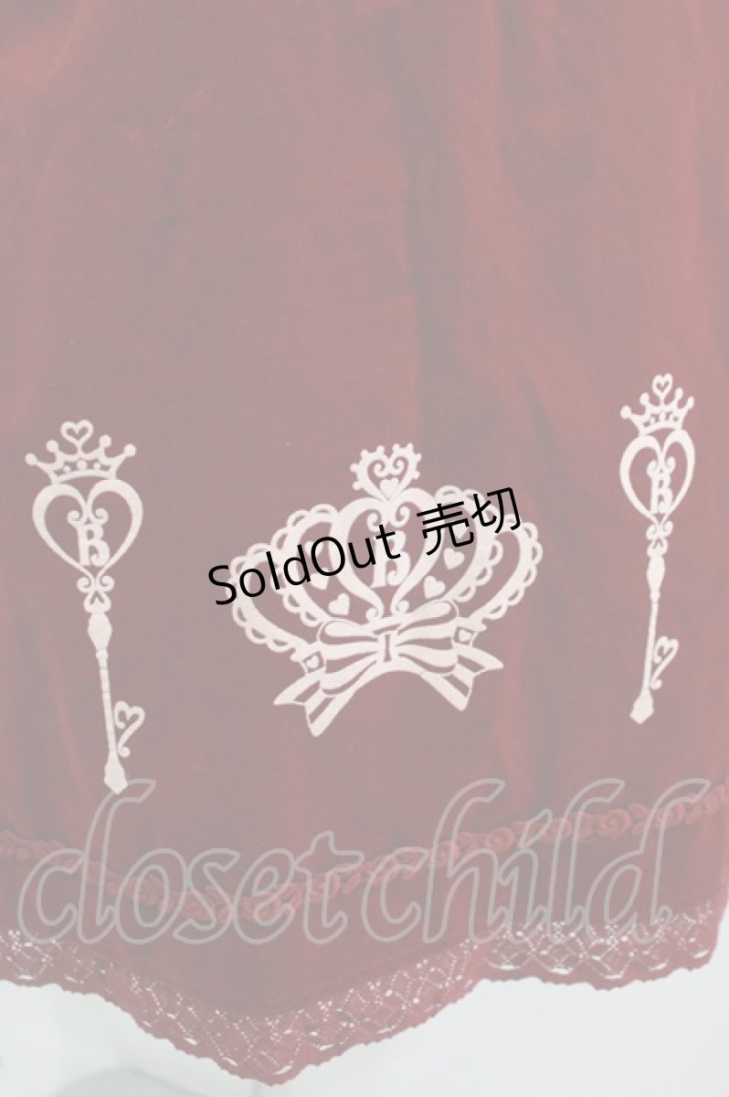 画像4: BABY,THE STARS SHINE BRIGHT / ロイヤルクラウンフロッキープリントジャンパースカート Free ボルドー H-25-09-13-009-BA-OP-NS-ZH (4)