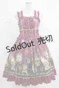 metamorphose / Clock Forest Night フリルジャンパースカート サイズ1 ダリアパープル H-25-09-13-002-ME-OP-NS-ZH