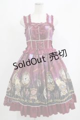 metamorphose / Clock Forest Night フリルジャンパースカート サイズ1 ダリアパープル H-25-09-13-002-ME-OP-NS-ZH