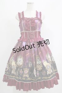 metamorphose / Clock Forest Night フリルジャンパースカート サイズ1 ダリアパープル H-25-09-13-002-ME-OP-NS-ZH