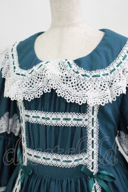 画像4: Physical Drop / ノスタルジックプリンセスドレス L ブルーグリーン×オフ白レース H-25-09-13-012-LO-OP-NS-ZH