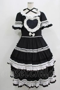 Hoshibako Works / 推しワンピース M ブラック/オフ H-25-09-13-013-LO-OP-NS-ZH