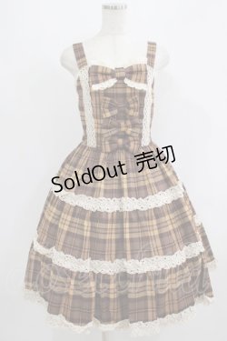 画像1: axes femme kawaii / タータンチェックジャンスカ M イエロー H-25-09-13-017-AX-OP-NS-ZH