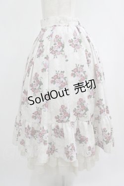 画像2: axes femme / グランブーケ柄スカート Free 生成り H-25-09-13-019-AX-SK-NS-ZH