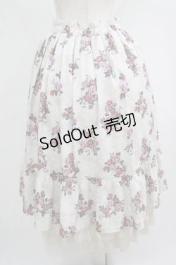 画像3: axes femme / グランブーケ柄スカート Free 生成り H-25-09-13-019-AX-SK-NS-ZH