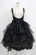 metamorphose / Mellifluous フロントあきフリルジャンパースカート サイズ1 ブラック H-25-09-13-003-ME-OP-NS-ZH