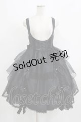 metamorphose / Mellifluous フロントあきフリルジャンパースカート サイズ1 ブラック H-25-09-13-003-ME-OP-NS-ZH