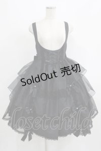 metamorphose / Mellifluous フロントあきフリルジャンパースカート サイズ1 ブラック H-25-09-13-003-ME-OP-NS-ZH