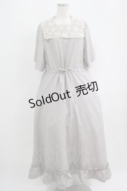 画像1: m petit by misako / レースセーラーワンピース LL グレー H-25-09-13-021-LO-OP-NS-ZH