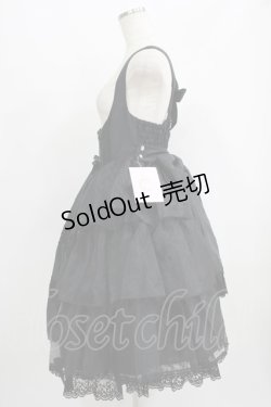 画像2: metamorphose / Mellifluous フロントあきフリルジャンパースカート サイズ1 ブラック H-25-09-13-003-ME-OP-NS-ZH