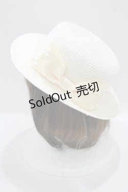 画像2: m petit by misako / TT*AMPLリボンカンカン帽  オフ H-25-09-14-031-LO-AC-NS-ZH