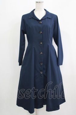 画像1: an another angelus / 変形カラープリーツレース切替コート Free NAVY H-25-09-14-004-CA-CO-NS-ZH