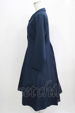 画像2: an another angelus / 変形カラープリーツレース切替コート Free NAVY H-25-09-14-004-CA-CO-NS-ZH