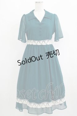 画像1: Fi.n.t / レース使いピンドットワンピース Free BLUE GREEN H-25-09-14-005-CA-OP-NS-ZH
