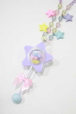 画像1: Angelic Pretty / DreamyベビールームStar Toyネックレス  ラベンダー H-25-09-14-054-AP-AC-NS-ZH