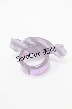 画像2: Angelic Pretty / ストライプCandyリング Free パープル/ブラック H-25-09-14-059-AP-AC-NS-ZH