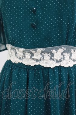 画像4: Fi.n.t / レース使いピンドットワンピース Free BLUE GREEN H-25-09-14-005-CA-OP-NS-ZH