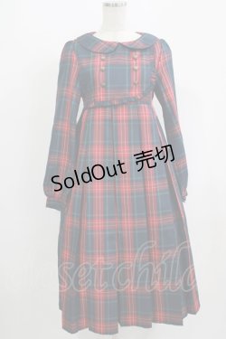 画像1: FLC / MINA*タータンチェックワンピース S グリーン H-25-09-14-006-LO-OP-NS-ZH