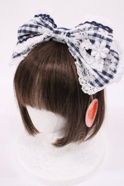 画像1: BABY,THE STARS SHINE BRIGHT / Fragrant Floral Menuetカチューシャ  ネイビー H-25-09-14-1040-BA-AC-NS-ZH
