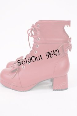 画像2: DearMyLove / ハートカットロリータショートブーツ 25.0cm レッド H-25-09-14-1042-EL-SH-NS-ZH