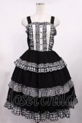 axes femme kawaii / カントリーチェックジャンスカ M ブラック H-25-09-14-1005-AX-OP-NS-ZH