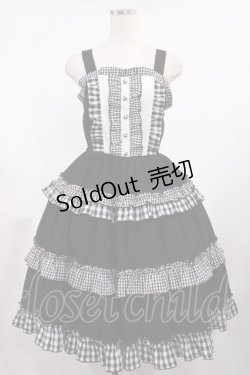 画像1: axes femme kawaii / カントリーチェックジャンスカ M ブラック H-25-09-14-1005-AX-OP-NS-ZH