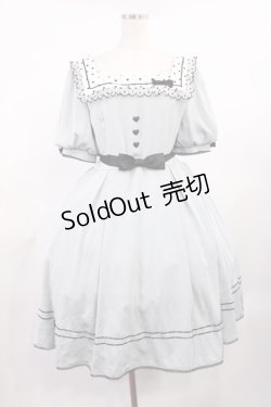 画像1: Dream in July(海外ロリータブランド) / Holiday Time in Colmar スクエアネック 半袖ワンピースセット L グレー H-25-09-14-1008-PU-OP-NS-ZH